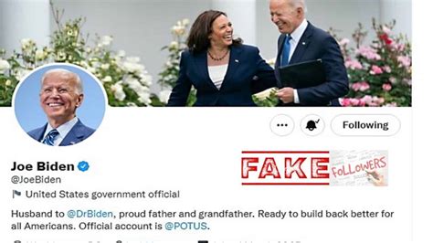 how many of bidens twitter followers are fake